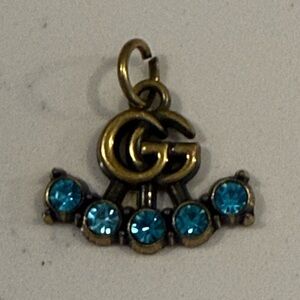 Gold and Blue Crystal pendant